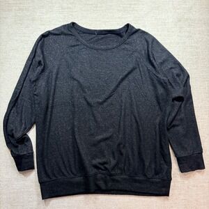 Buffalo David Bitton Charcoal Heathered Raglan Sleeve Sweatshirt Pullover Size L